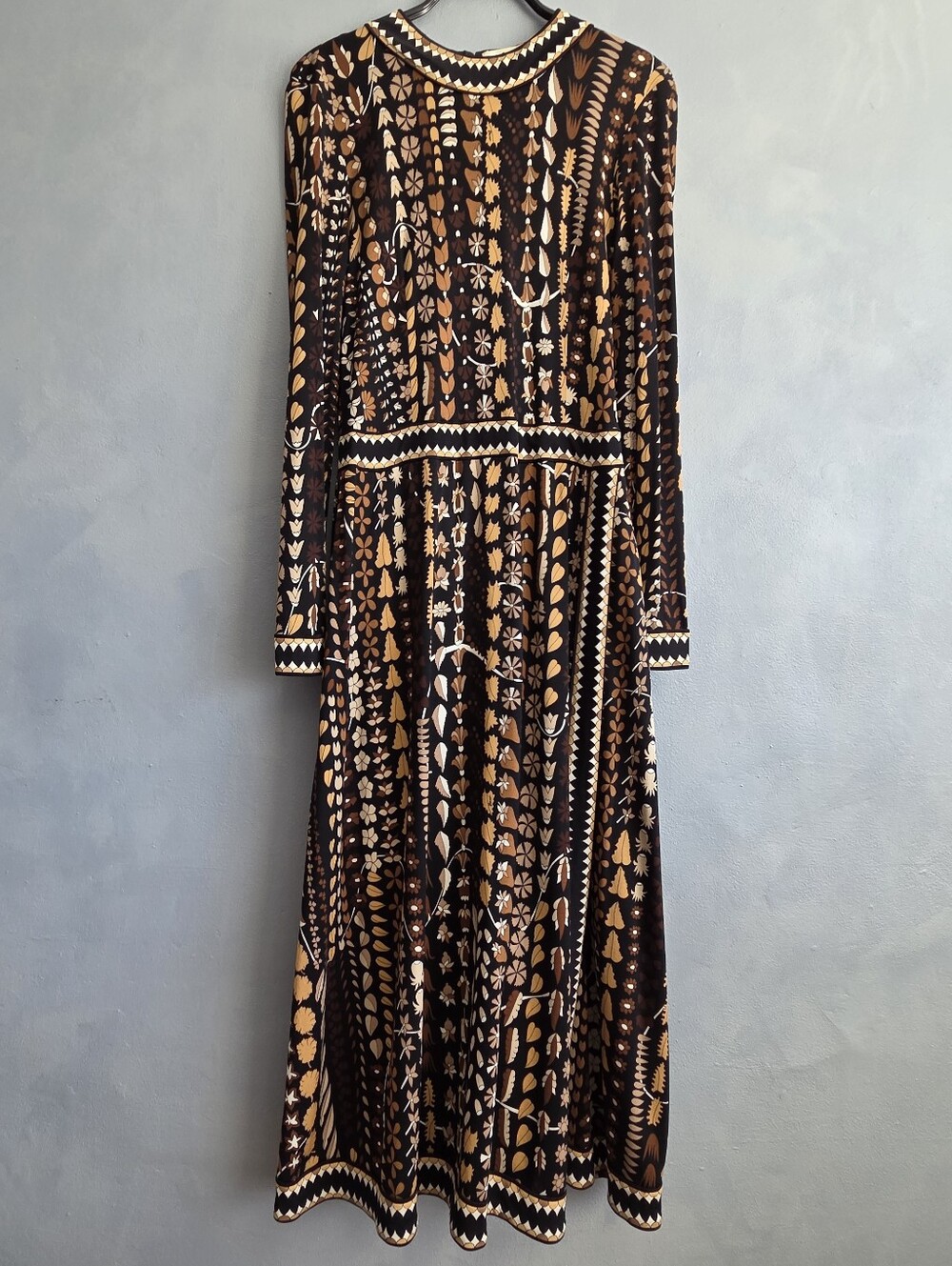 AVERARDO BESSI VINTAGE SILK JERSEY SIGNATURE DRESS, SIZE US 6